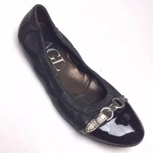 💋AGL Attilio Giusti Leombroni Flats Black 8.5